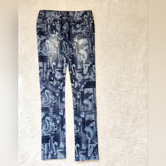 Navy Blue Ultra Unique printed Jeans - Picture 2 of 11